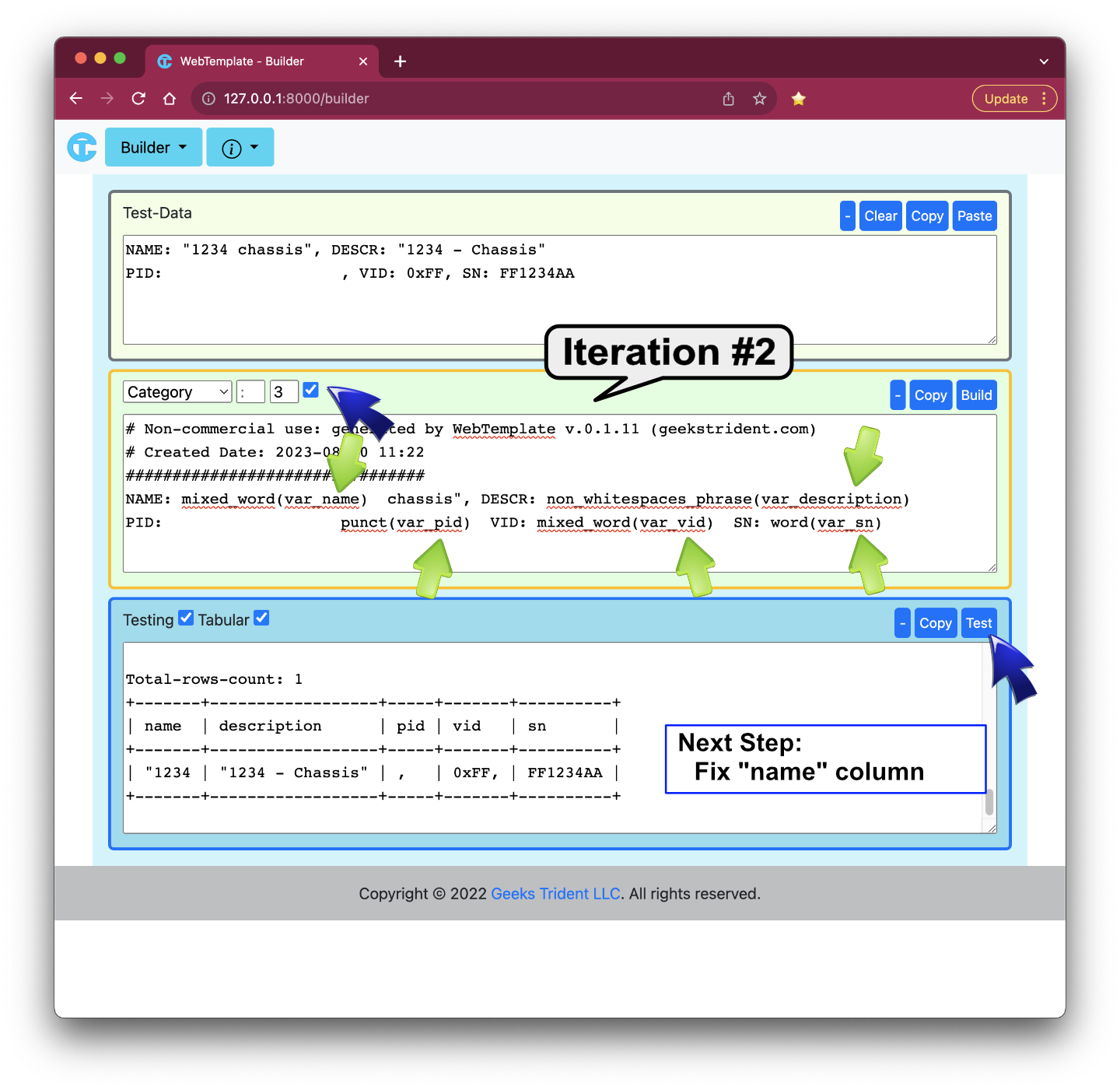 Builder - Example 2: Iteration #2