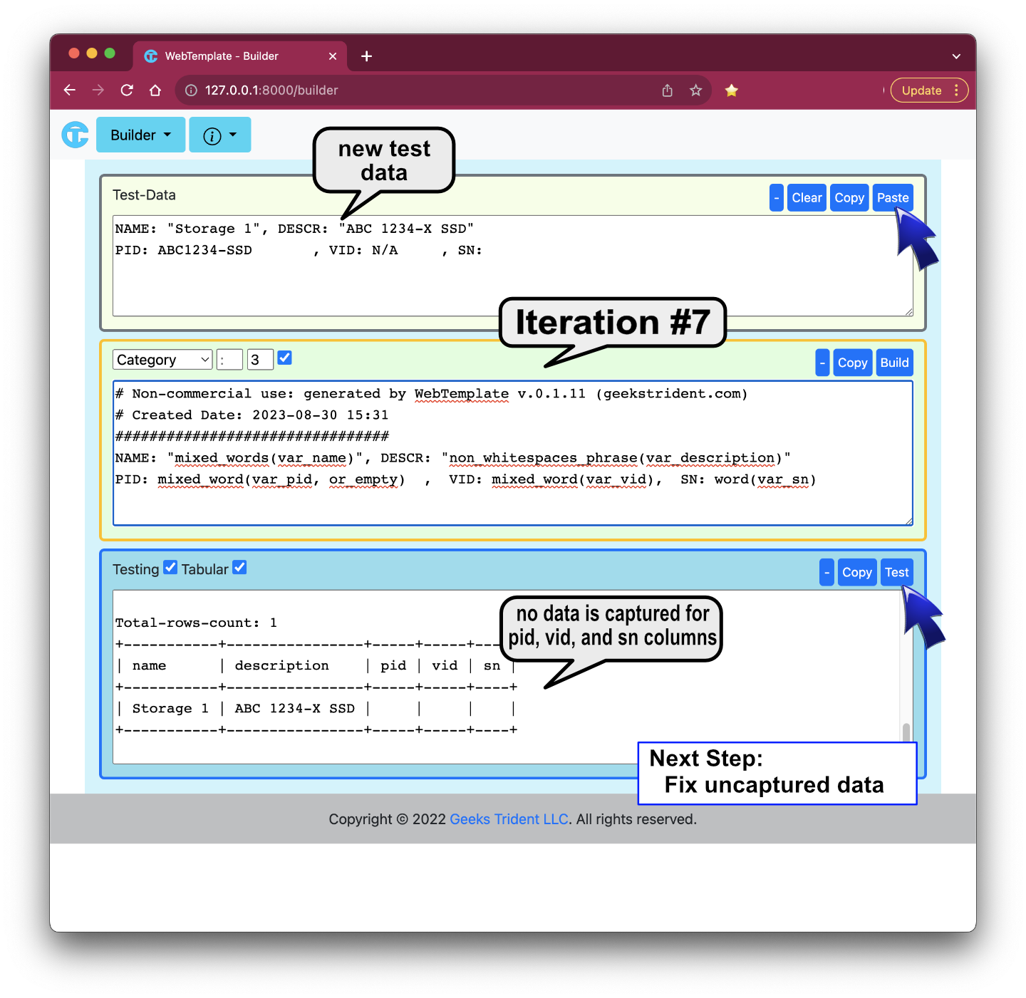 Builder - Example 2: Iteration #7