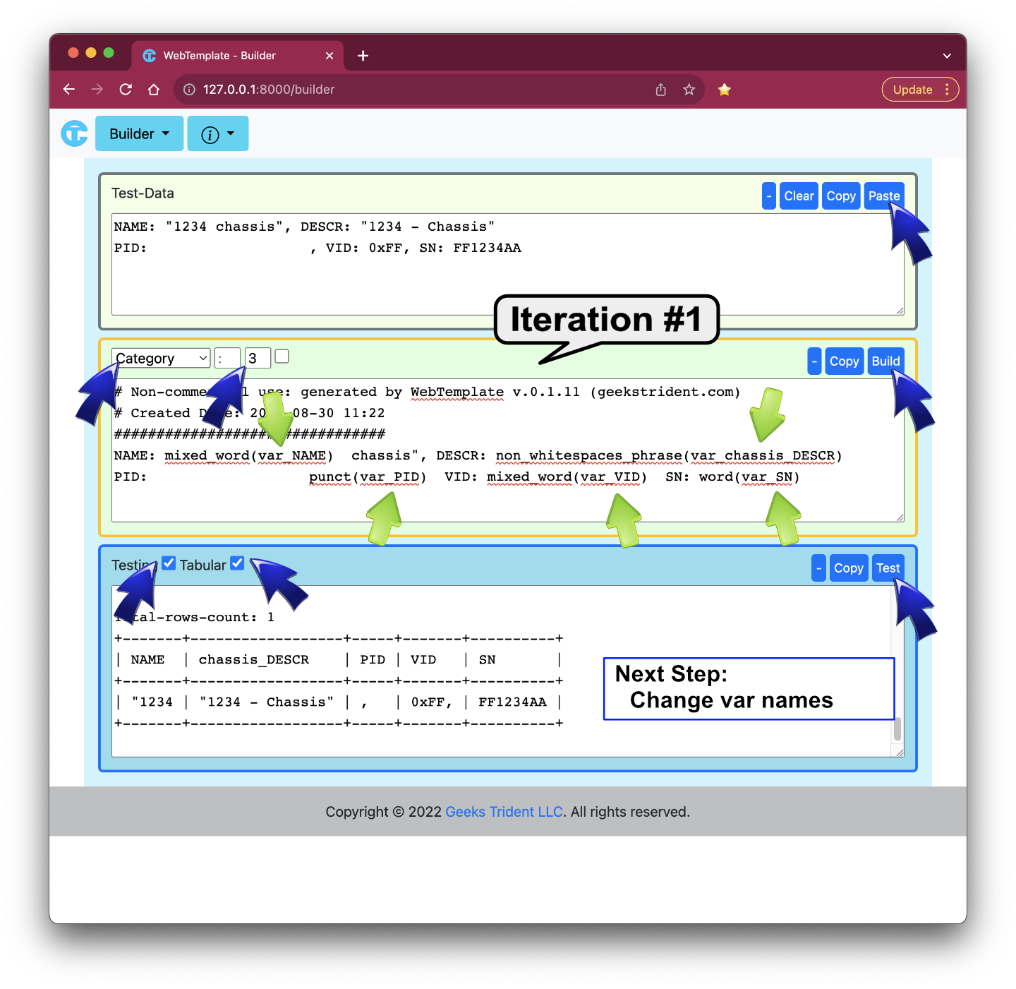 Builder - Example 2: Iteration #1